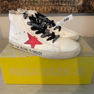 NIB $400 Golden Goose Kids Francy High Top Star Shoes Sneakers EU 31 US 13.5
